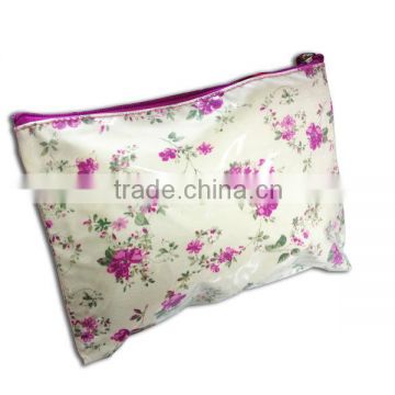 Flower design cloth cosmetic bag