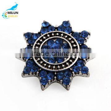 2016 Fashion Crystal Jewelry 18MM Metal DIY Snap Button Wholesale Garment Accessories