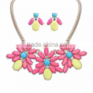 New products candy color suits sweet flowers fashion jewelry sets form china wholesale