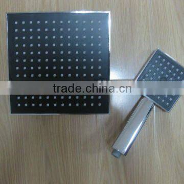 black square shower head set