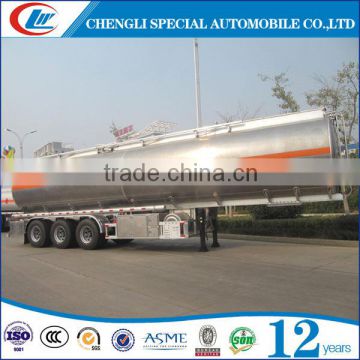 3 Axle 50CBM Aluminium alloy fuel transport tanker trailer for sale