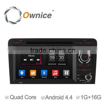 Ownice Quad Core Pure Android 4.4 Car DVD GPS player for Audi A3 S3 support TPMS OBD