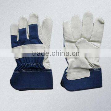 pig grain leather palm double stitched glove