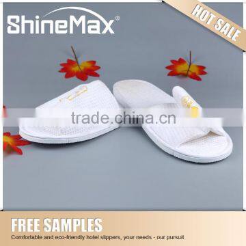 Disposable Hotel/motel Airline waffle Slippers with eva sole and free Logo