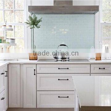 3X6 inch crystal white glass mosaic tiles for kitchen wall decoration