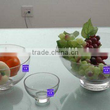 clear glass round plate for tableware