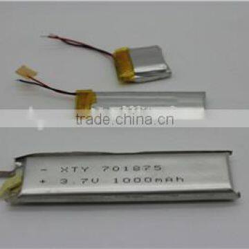 3.7v li-ion polymer battery 1250MAH Good Quality OEM