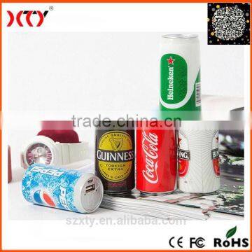 Flip-top can power bank, drink cans power bank 2600mah