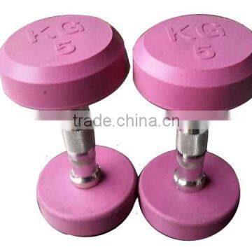 pink dumbbells