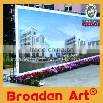 square posts concrete frontlit coated banner printing