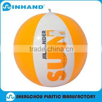 promotional yellow pvc toy style inflatable beach ball ,customised outdoor water ball toy