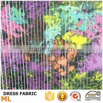 Knitting pleated fabric printing dresses fabric