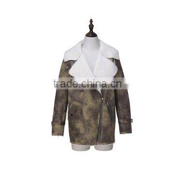 Wholesale Leather Coat Woman 2016 New Fashion Winter Coat Jacket