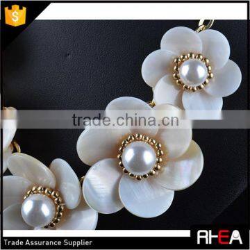Lady Girl Party Shell Flowers Necklace,Handmade Fashion Pendant Necklace photo-4