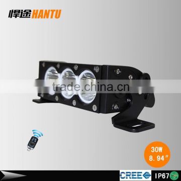 amber led offroad light bar multi color led light bar ip68 24v led light bar off road 30w