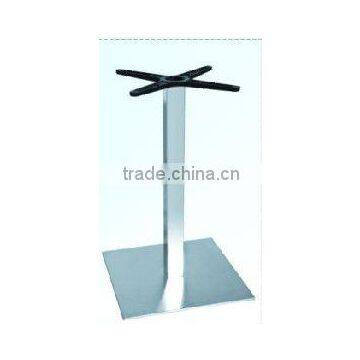 square chrome or stainless steel table base