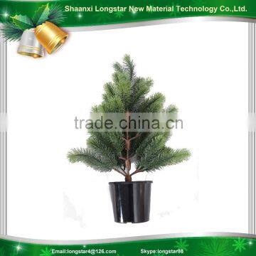 Green/White Outdoor Lighted Christmas Trees