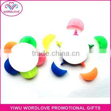 promotional gift multicolor mini highlighter/ 5 colors fluorescent marker pen