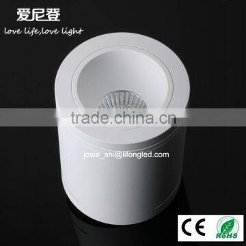 Dimmable 12w LED COB surface mounted downlight