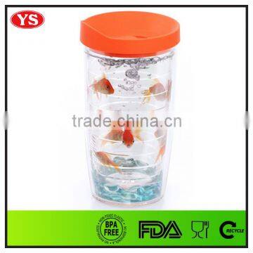 FDA Certification Personalized 450 ml Insulated Acrylic Cold Mug With Lid