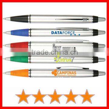 Plastic retractable ball pen (B0324)