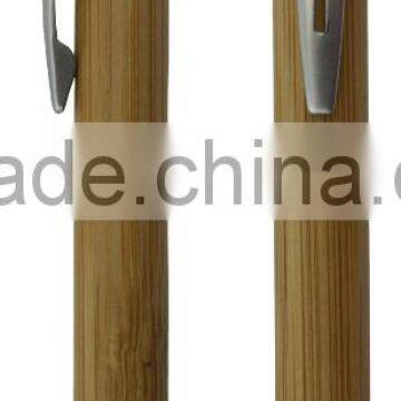 metal clip and tip retrackable Bamboo Ballpoint Pen