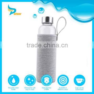 Wholesale BPA Free Subzero Heat-resistant Glass Water Bottle