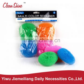 PLASTIC PAN SCOURERS KITCHEN PLASTIC MESH SCRUBBER SPONGE SCOURER