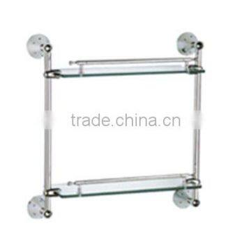 bathroom double corner glass shelf WT-6019