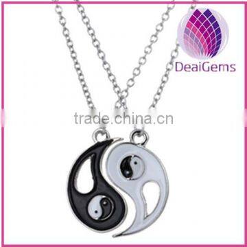 Europe&American style fashion yin yang couple alloy necklace