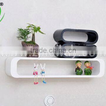 oval wooden wall shelf designs