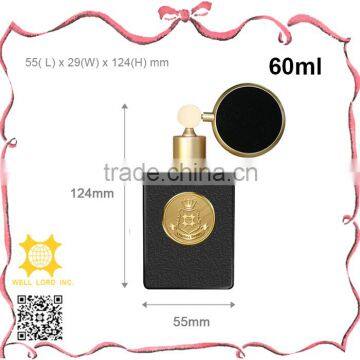 Luxurious 60ml glamorous crown label black bulb atomizor