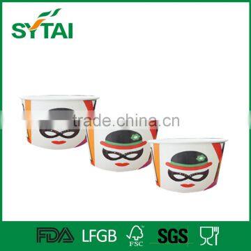 Custom Single pe Coated Colorful Diaposable Ice Cream Paper Bowls With Food Grade