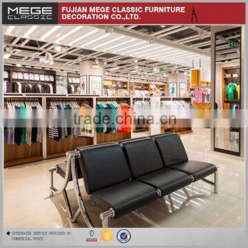 Leather made men clothing store furniture