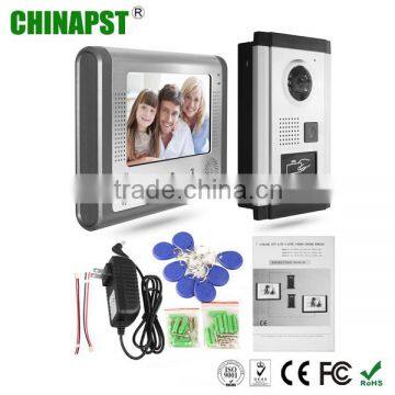 China Factory Price !!! handsfree waterproof RFID ID card color two way lcd video wired home doorbell PST-VD701-ID