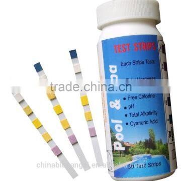 Swimming Pool Test Strips ( Total Hardness, Total Chlorine, Free Chlorine, PH, Total Alkalinity, Cyanuric Acid)