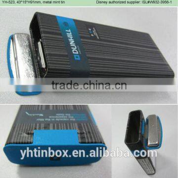 hinge lid metal mint tin box