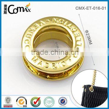 Custom metal logo brass eyelets and grommets