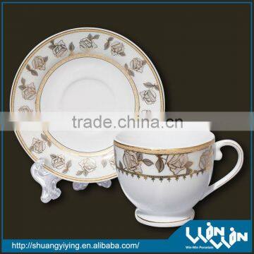 80cc ceramic cup with saucer wwc13051