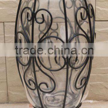 factory wholesale vintage handmade art crafts flower glass vase