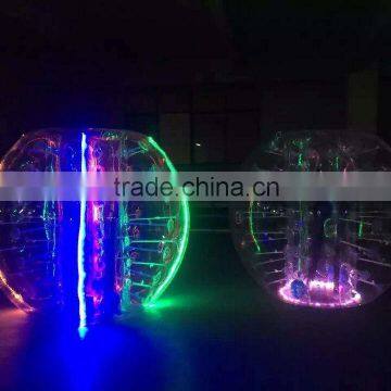 Hola led bumper ball/light football bubble football team