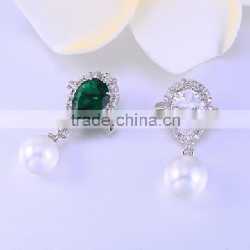 Elegant emerald pearl brooth wholesale price,high quality brooth alloy material