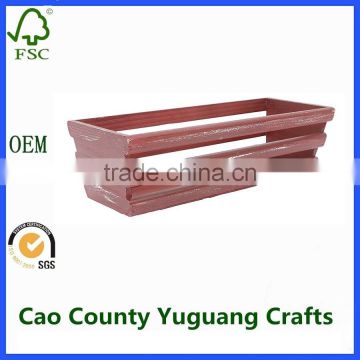 gift wood crate red colored decorative wooden storage crates