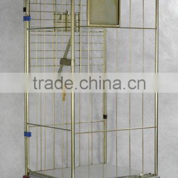 Z base nestable cage trolley/roll container