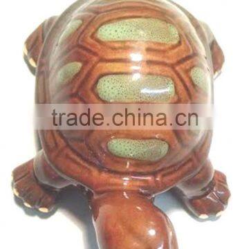 Personazlied Handmade Color Glazed Decorative Turtle Ceramic Figurine