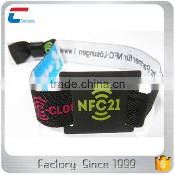 MIFARE Classic EV1 1K festival rfid bracelet nfc woven textile wristbands