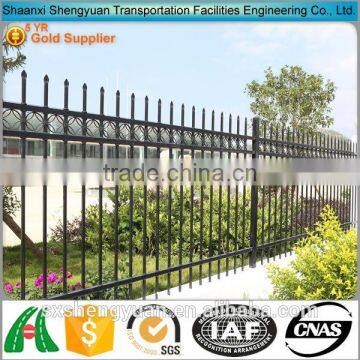 Pvc coated ornamental wrought iron fence for garden