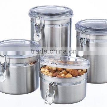 Stainless Steel Airtight Canister with Clamp