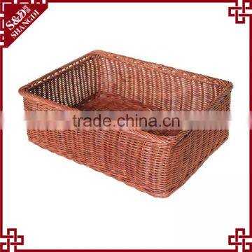 S&D Factory Wholesale Wicker Rectangle Basket for Bread , Fruit,Sandwiches Storage Basket With Cover photo-2