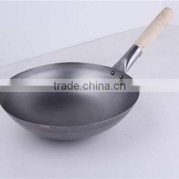 SGS Certificate Machine Made Coating Carbon Steel China Wok For Sale